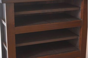 アンティーク家具　古民具・骨董　京都産　透かし彫り　上品な重ね三尺水屋箪笥(食器棚、収納棚)