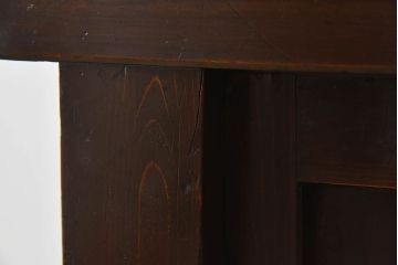 アンティーク家具　古民具・骨董　京都産　透かし彫り　上品な重ね三尺水屋箪笥(食器棚、収納棚)