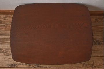 レトロ家具　昭和レトロ　天板一枚板　和製アンティーク角ちゃぶ台