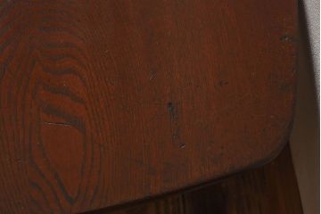 レトロ家具　昭和レトロ　天板一枚板　和製アンティーク角ちゃぶ台