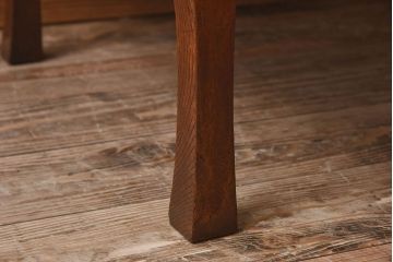 レトロ家具　昭和レトロ　天板一枚板　和製アンティーク角ちゃぶ台