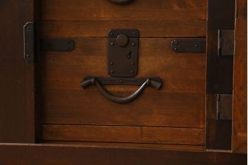 アンティーク家具　和製アンティーク　前面ヒノキ材　収納箪笥サイドボード(水屋箪笥)