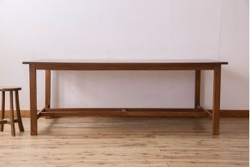 アンティーク家具　和製アンティーク　上質なオーク材の特大ダイニングテーブル(作業台)