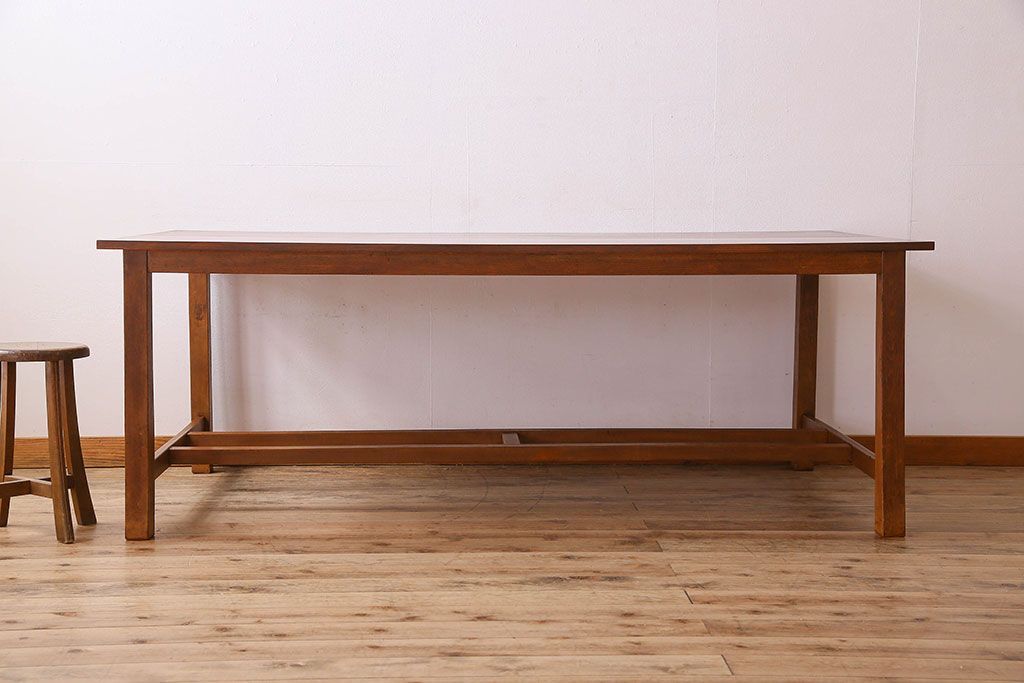 アンティーク家具　和製アンティーク　上質なオーク材の特大ダイニングテーブル(作業台)