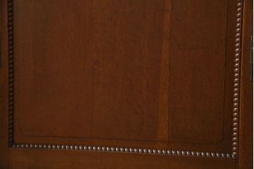 アンティーク家具　大正ロマン　高級品　色ガラス入り食器棚(収納棚、キャビネット)