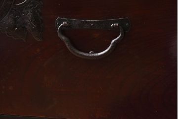 アンティーク家具　和製アンティーク　前面ケヤキ材　鉄脚箪笥(仙台箪笥)ローボード