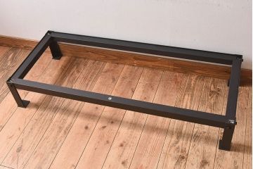 アンティーク家具　和製アンティーク　前面ケヤキ材　鉄脚箪笥(仙台箪笥)ローボード