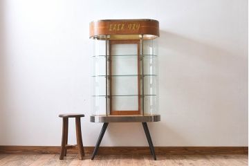 レトロ家具　昭和レトロ　和製アンティーク　小振りなガラスケース(ショーケース)