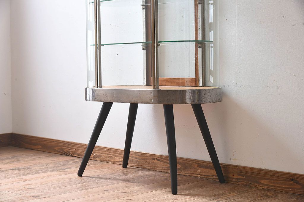 レトロ家具　昭和レトロ　和製アンティーク　小振りなガラスケース(ショーケース)