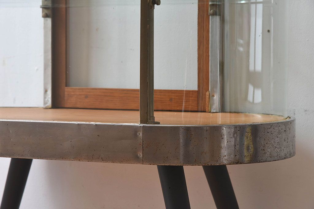 レトロ家具　昭和レトロ　和製アンティーク　小振りなガラスケース(ショーケース)