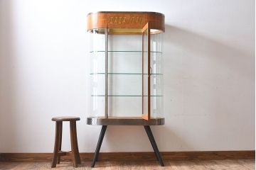 レトロ家具　昭和レトロ　和製アンティーク　小振りなガラスケース(ショーケース)