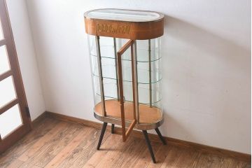 レトロ家具　昭和レトロ　和製アンティーク　小振りなガラスケース(ショーケース)