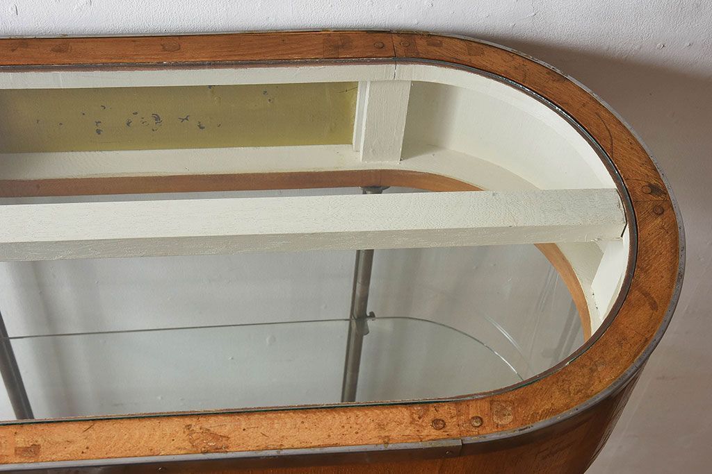 レトロ家具　昭和レトロ　和製アンティーク　小振りなガラスケース(ショーケース)