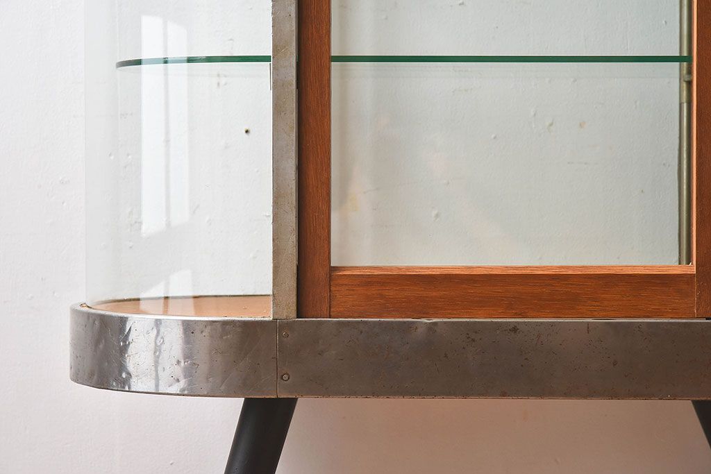 レトロ家具　昭和レトロ　和製アンティーク　小振りなガラスケース(ショーケース)