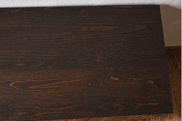 アンティーク家具　和製アンティーク　ヒノキ材天板　鉄脚収納棚