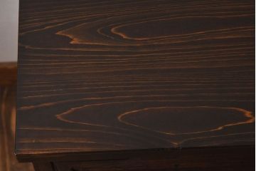 アンティーク家具　和製アンティーク　ヒノキ材天板　鉄脚収納棚