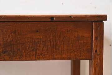 アンティーク家具　イギリスアンティーク　ブナ材　スクールデスク(平机)(2)