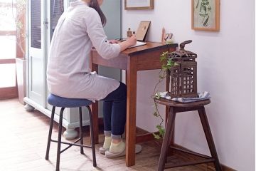 アンティーク家具　イギリスアンティーク　ブナ材　スクールデスク(平机)(3)