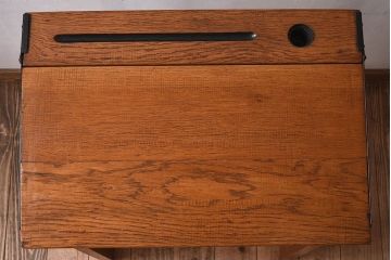 アンティーク家具　イギリスアンティーク　ブナ材　スクールデスク(平机)(3)