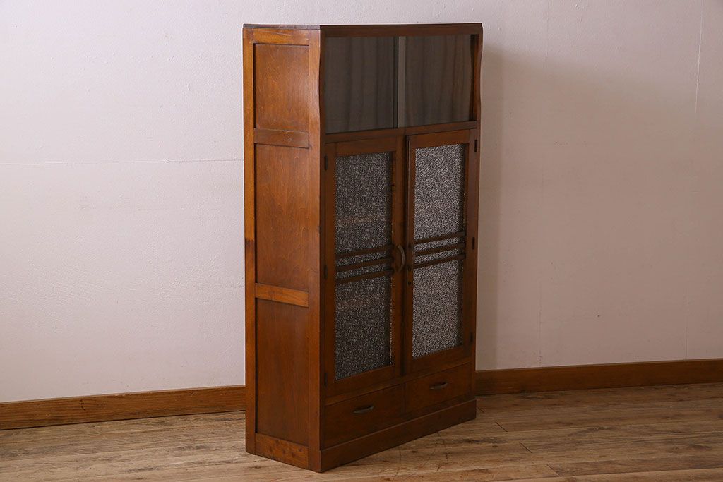 アンティーク家具　和製アンティーク　カバ材　本箱