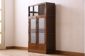 アンティーク家具　和製アンティーク　カバ材　本箱