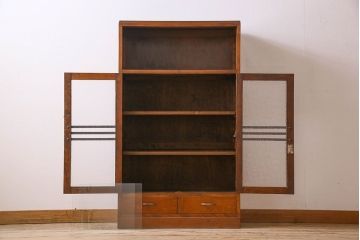 アンティーク家具　和製アンティーク　カバ材　本箱