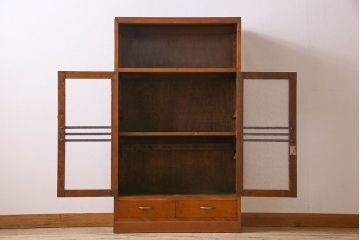 アンティーク家具　和製アンティーク　カバ材　本箱