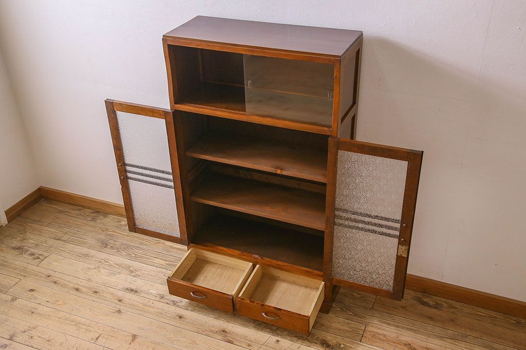 アンティーク家具　和製アンティーク　カバ材　本箱