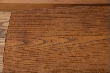 レトロ家具　昭和レトロ　栗材　天板の形がお洒落なちゃぶ台