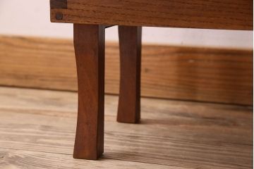 レトロ家具　昭和レトロ　栗材　天板の形がお洒落なちゃぶ台