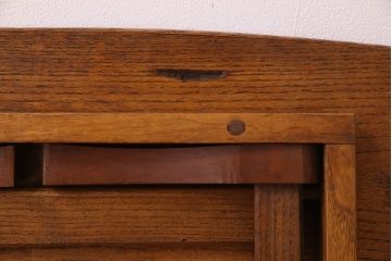 レトロ家具　昭和レトロ　栗材　天板の形がお洒落なちゃぶ台