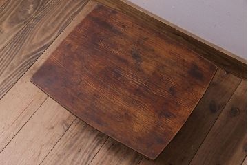 レトロ家具　和製アンティーク　昭和レトロ　栓材製の小さな角ちゃぶ台