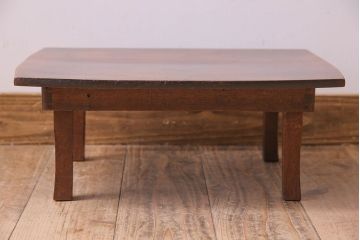 レトロ家具　和製アンティーク　昭和レトロ　栓材製の小さな角ちゃぶ台