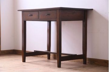 アンティーク家具　和製アンティーク　昭和期　パイン材の平机(デスク)