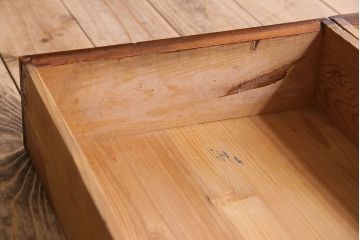 アンティーク家具　和製アンティーク　昭和期　パイン材の平机(デスク)