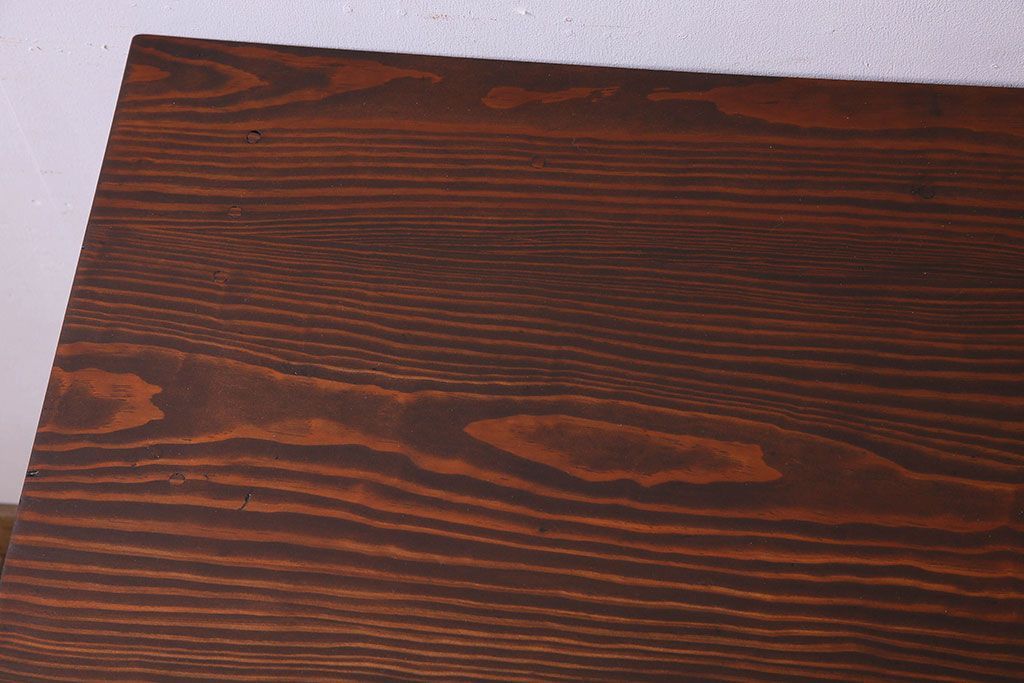 アンティーク家具　和製アンティーク　昭和期　パイン材の平机(デスク)