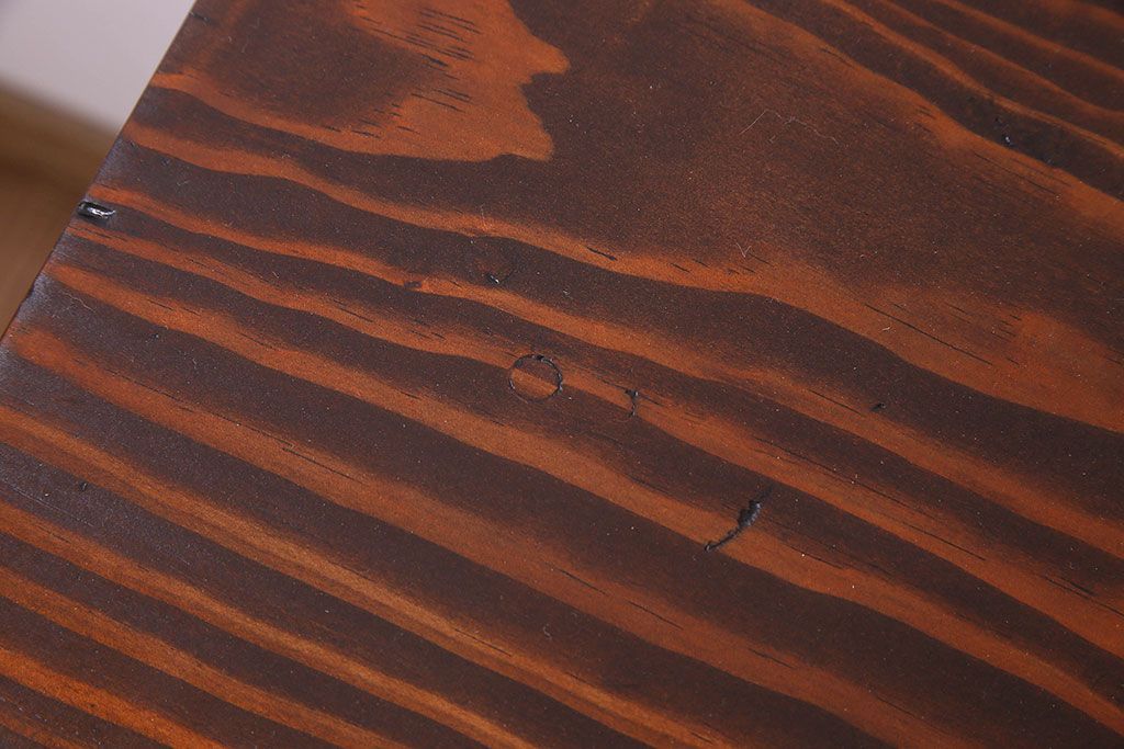 アンティーク家具　和製アンティーク　昭和期　パイン材の平机(デスク)