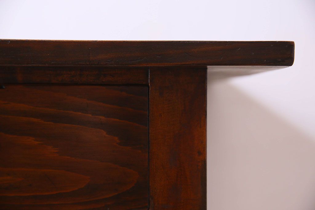 アンティーク家具　和製アンティーク　昭和期　パイン材の平机(デスク)