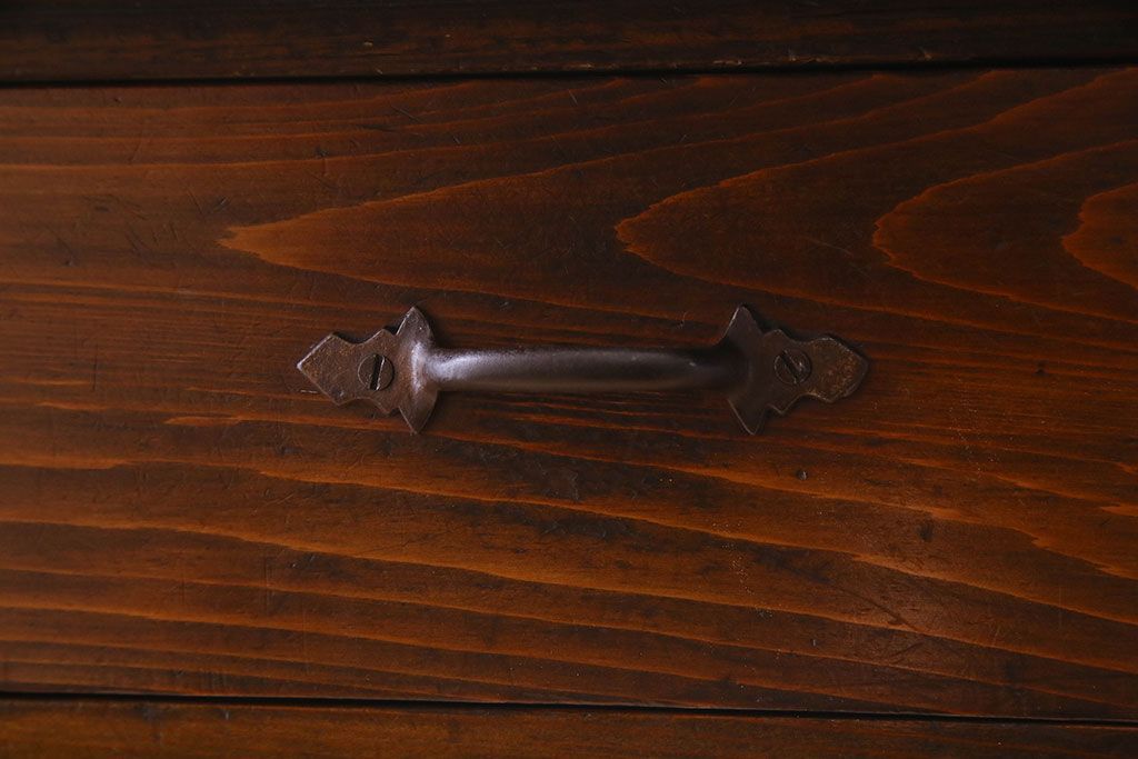 アンティーク家具　和製アンティーク　昭和期　パイン材の平机(デスク)