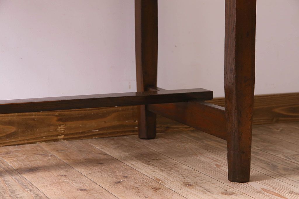 アンティーク家具　和製アンティーク　昭和期　パイン材の平机(デスク)