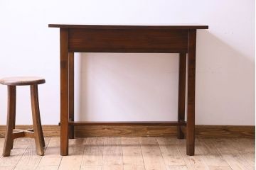 アンティーク家具　和製アンティーク　昭和期　パイン材の平机(デスク)