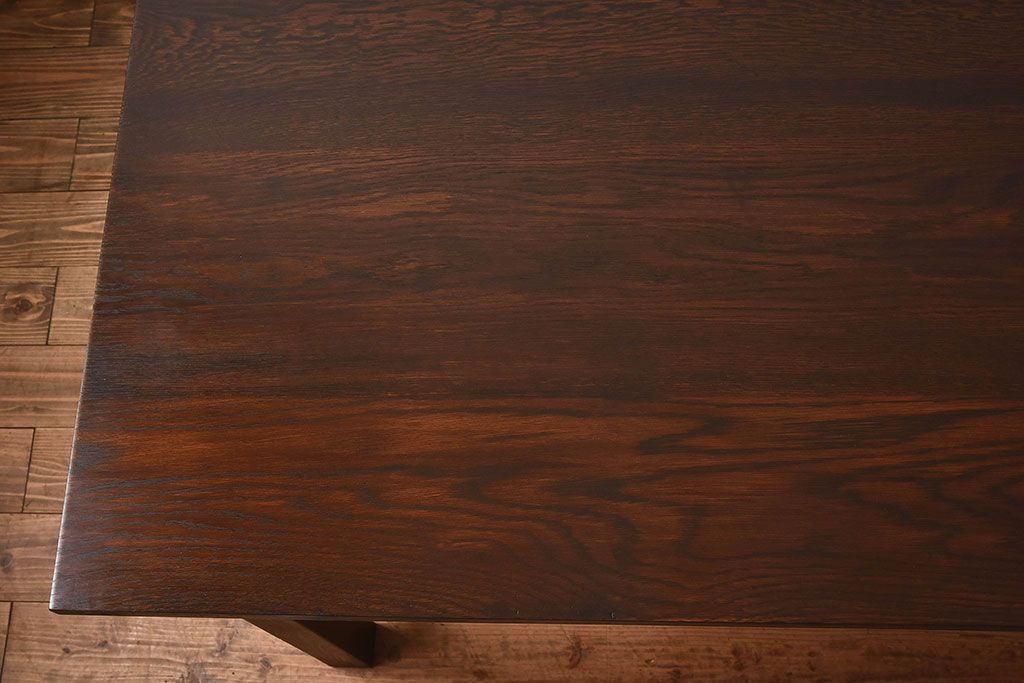 アンティーク家具　和製アンティーク　オーク材の特大作業台(ダイニングテーブル)