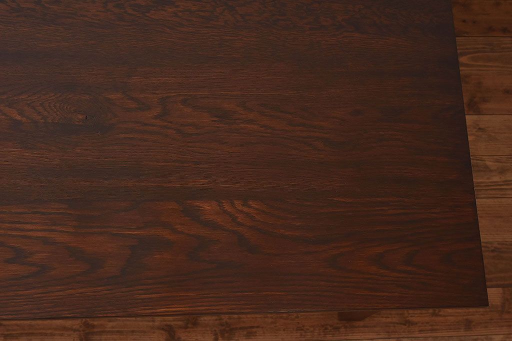 アンティーク家具　和製アンティーク　オーク材の特大作業台(ダイニングテーブル)