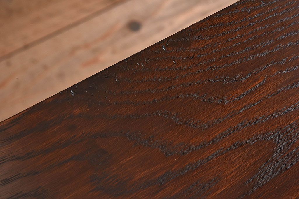 アンティーク家具　和製アンティーク　オーク材の特大作業台(ダイニングテーブル)