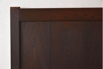 明治〜大正期　総欅材のアンティーク蔵戸(玄関戸)