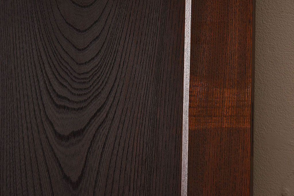 明治〜大正期　総欅材のアンティーク蔵戸(玄関戸)