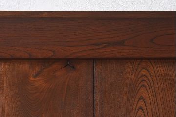 明治〜大正期　総欅材のアンティーク蔵戸(玄関戸)