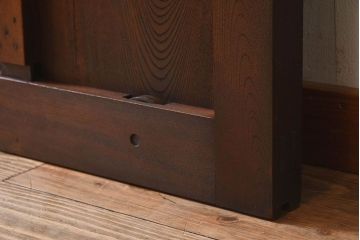 明治〜大正期　総欅材のアンティーク蔵戸(玄関戸)