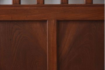 和製アンティーク　総欅材　市松模様ガラスがお洒落な格子蔵戸(1)(玄関戸)