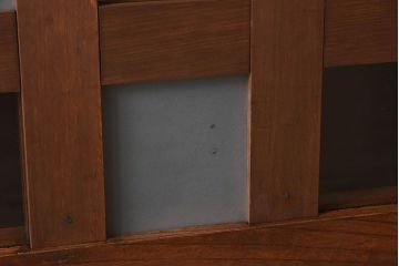 和製アンティーク　総欅材　市松模様ガラスがお洒落な格子蔵戸(1)(玄関戸)